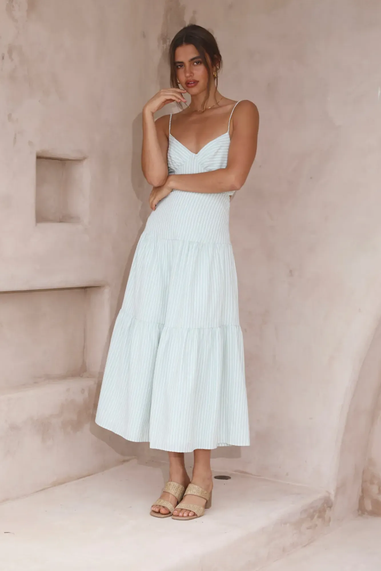 Date Night Dresses|Casual Dresses>Hello Molly Summer Sun Maxi Dress Mint