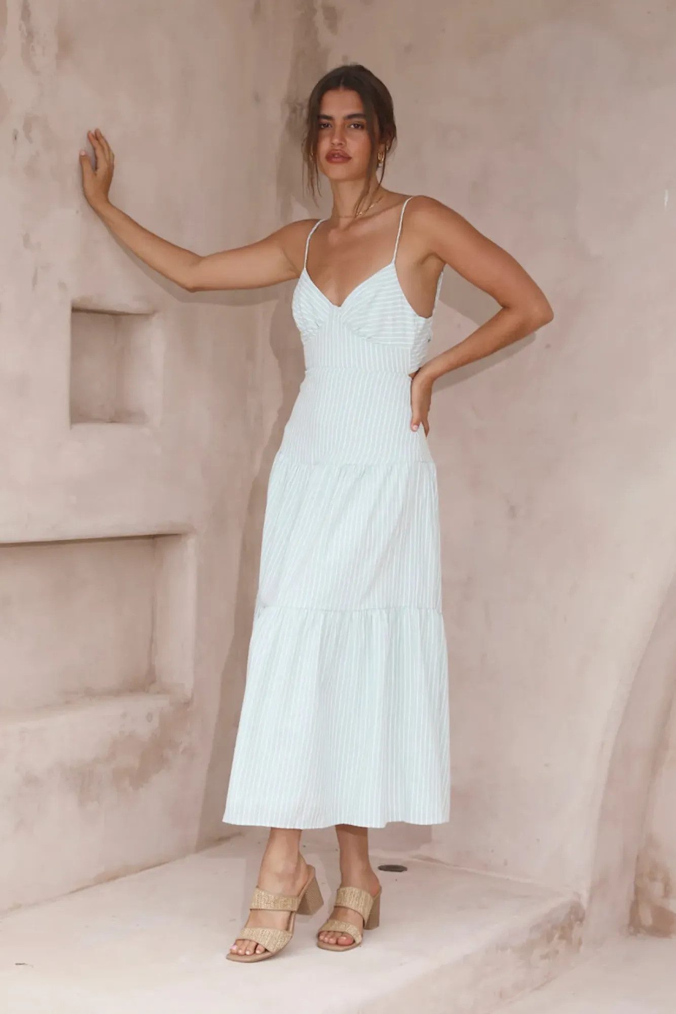 Date Night Dresses|Casual Dresses>Hello Molly Summer Sun Maxi Dress Mint