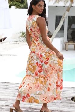 Wedding Guest Dresses|Spring Break Dresses>Hello Molly Summer Sweetheart Maxi Dress Orange