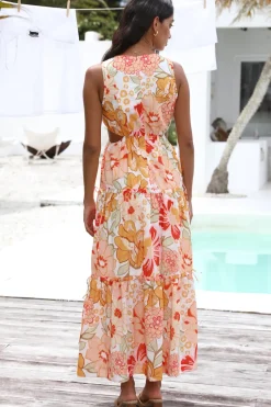 Wedding Guest Dresses|Spring Break Dresses>Hello Molly Summer Sweetheart Maxi Dress Orange