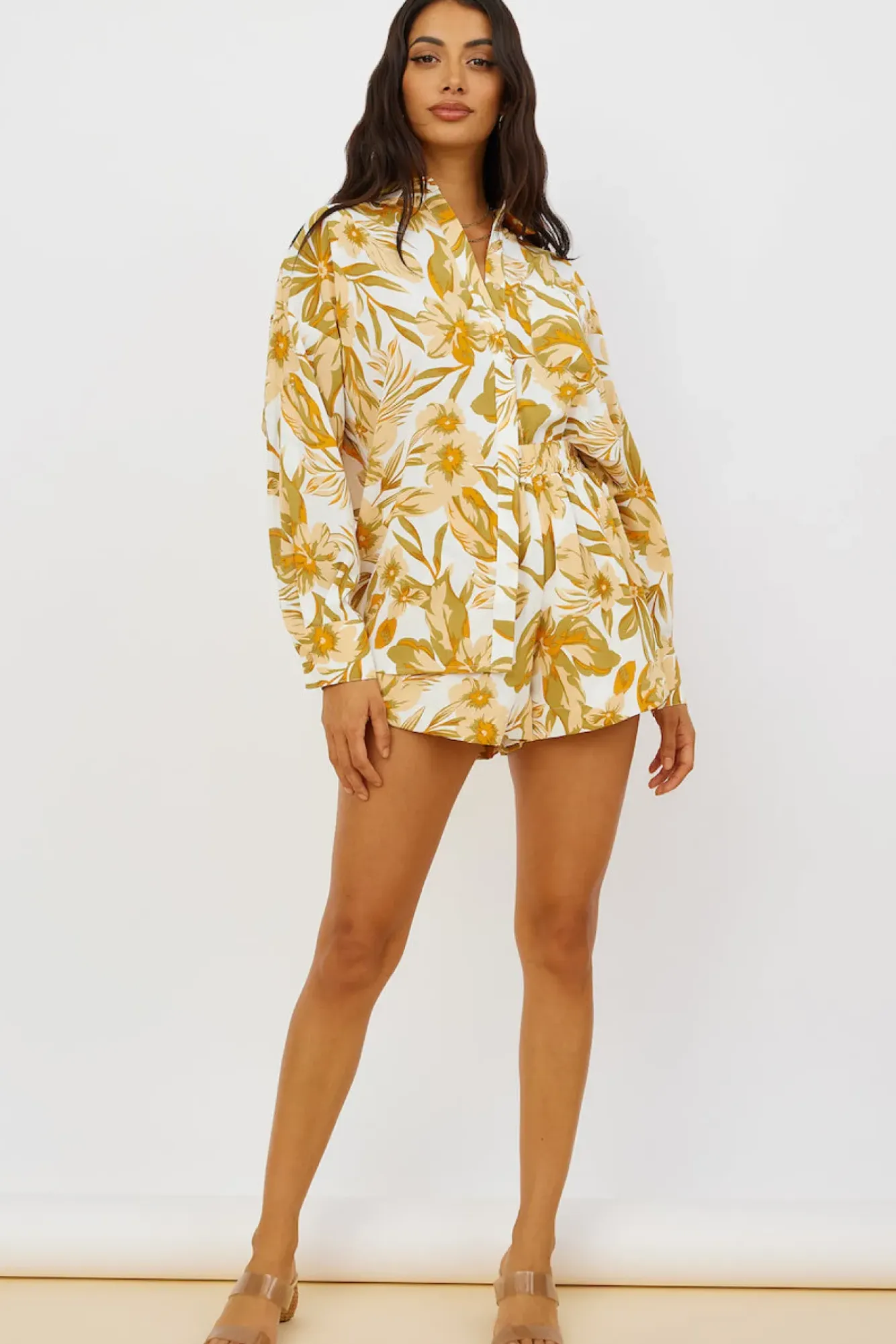Shirts|Long Sleeve>Hello Molly Summer Sweethearts Shirt Yellow