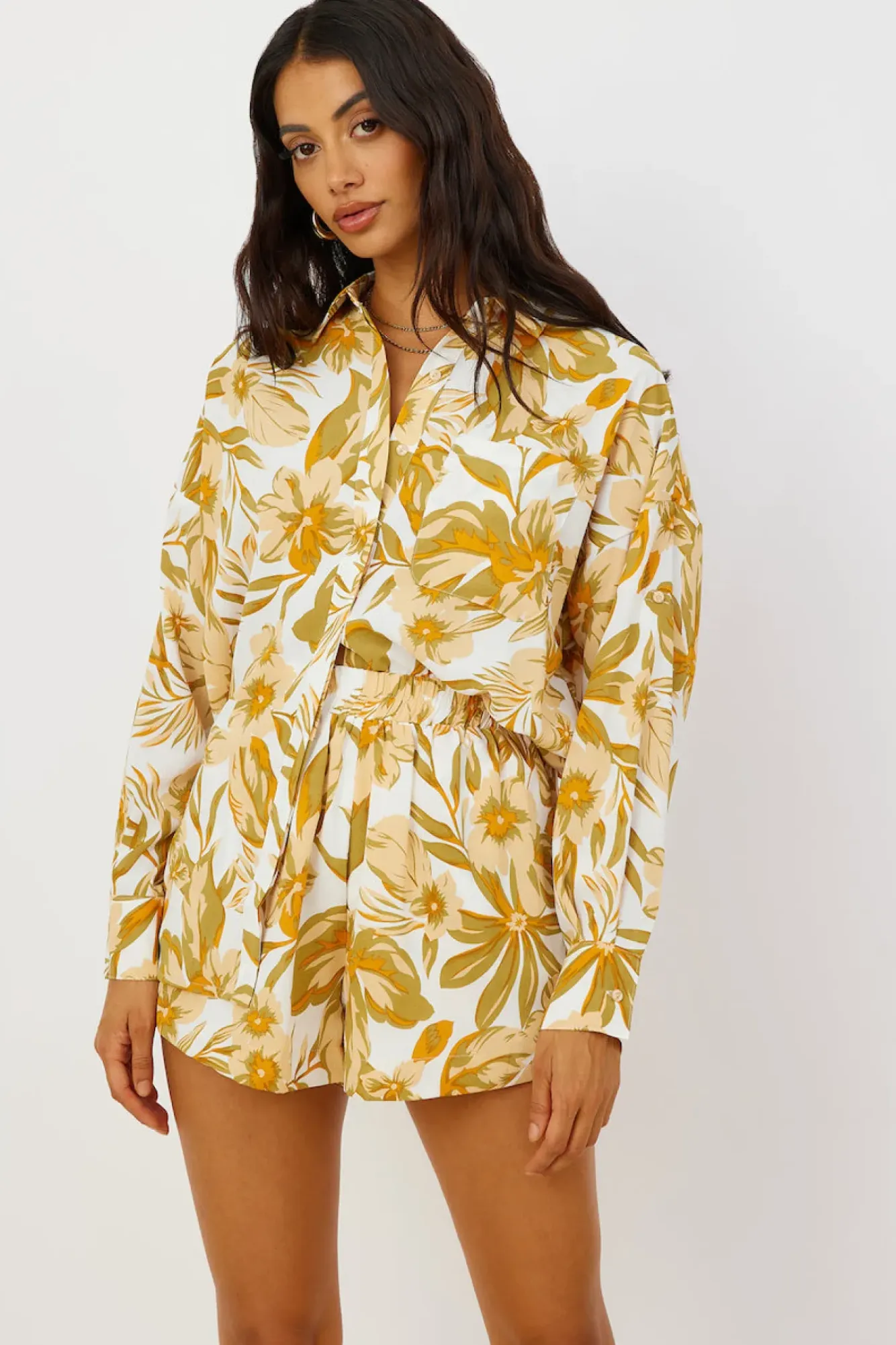 Shirts|Long Sleeve>Hello Molly Summer Sweethearts Shirt Yellow