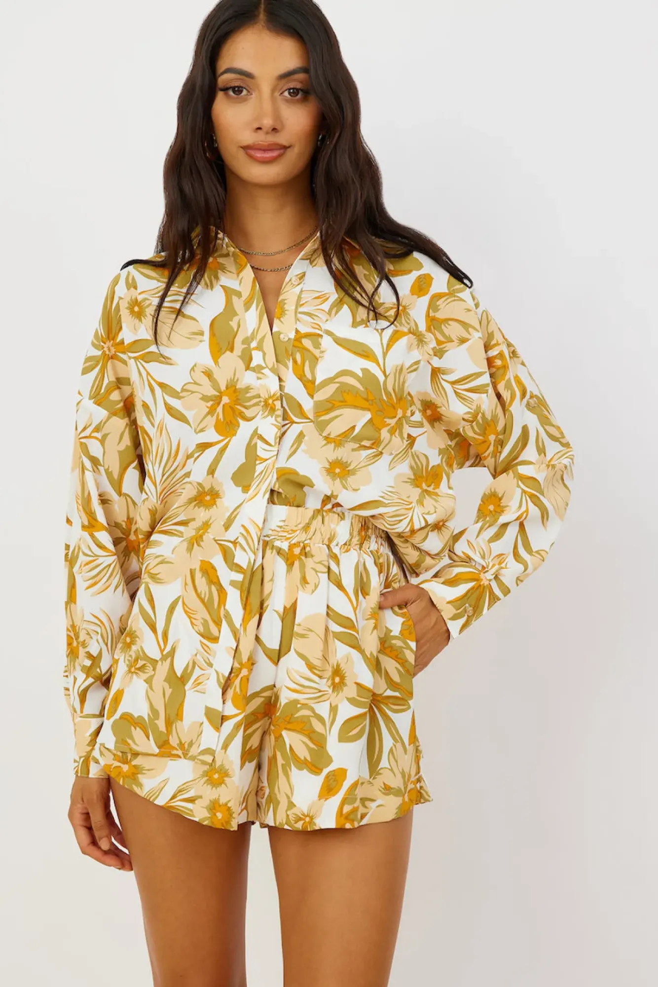 Shorts>Hello Molly Summer Sweethearts Shorts Yellow