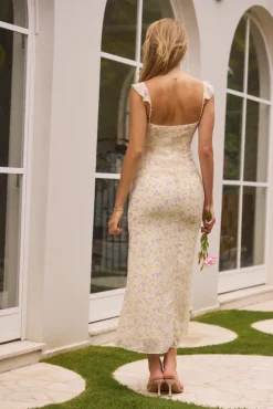Spring Break Dresses|Date Night Dresses>Hello Molly Summertime Sweetheart Maxi Dress Yellow
