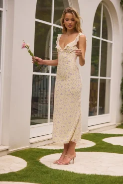 Spring Break Dresses|Date Night Dresses>Hello Molly Summertime Sweetheart Maxi Dress Yellow