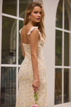 Spring Break Dresses|Date Night Dresses>Hello Molly Summertime Sweetheart Maxi Dress Yellow