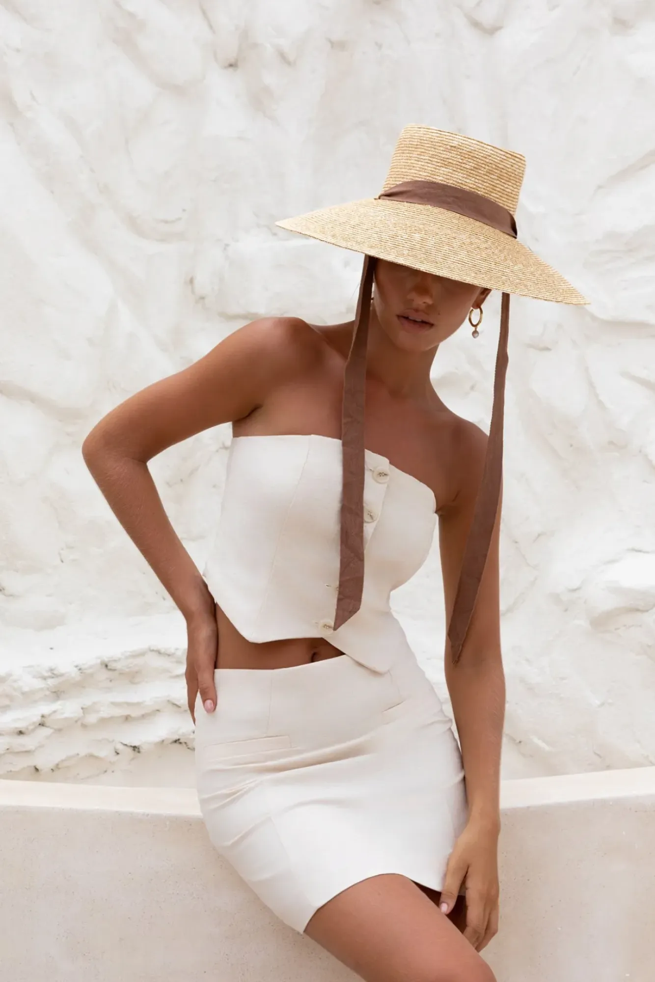 Skirt And Top Sets>Hello Molly Sundowner Set Beige