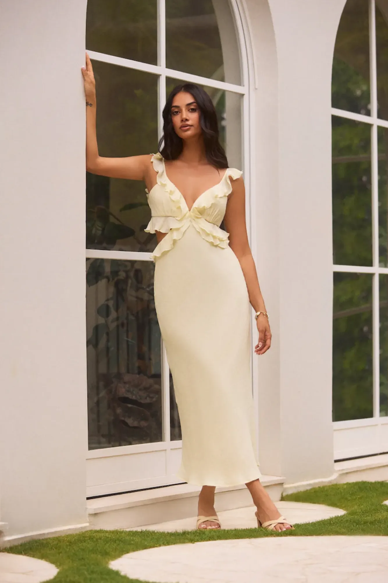 Cocktail Dresses|Vacation Dresses>Hello Molly Sundream Maxi Dress Yellow