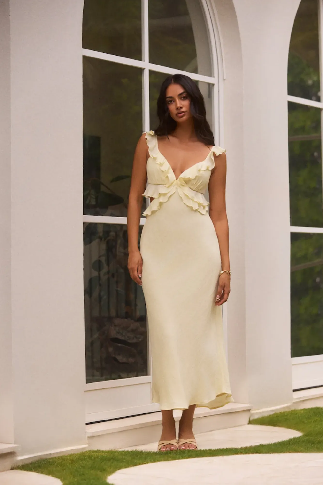 Cocktail Dresses|Vacation Dresses>Hello Molly Sundream Maxi Dress Yellow