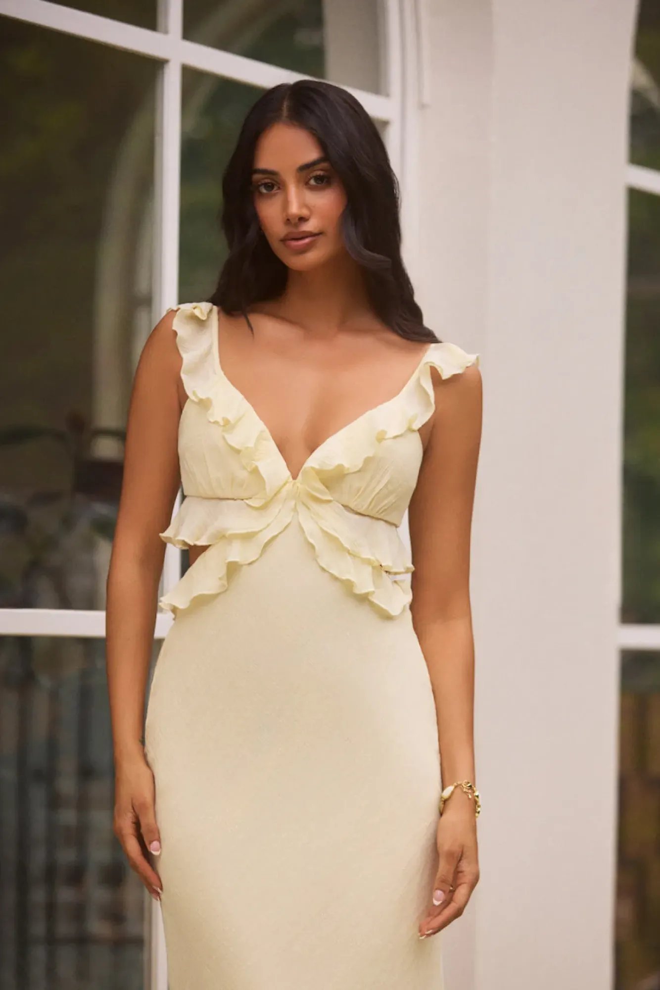 Cocktail Dresses|Vacation Dresses>Hello Molly Sundream Maxi Dress Yellow