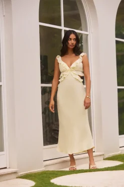 Cocktail Dresses|Vacation Dresses>Hello Molly Sundream Maxi Dress Yellow