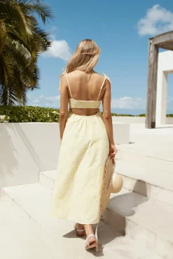 Vacation Dresses|Date Night Dresses>Fortunate One Sunflower Dreams Maxi Dress Yellow