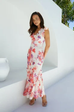 Wedding Guest Dresses|Formal Dresses>Hello Molly Sun-kissed Charm Floral Maxi Dress
