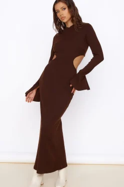 Date Night Dresses|Knit Dresses>Hello Molly Sun-kissed Feeling Maxi Dress Brown