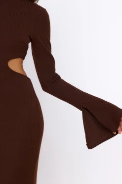 Date Night Dresses|Knit Dresses>Hello Molly Sun-kissed Feeling Maxi Dress Brown