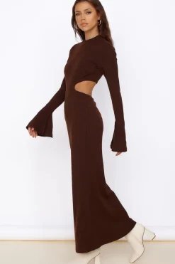 Date Night Dresses|Knit Dresses>Hello Molly Sun-kissed Feeling Maxi Dress Brown