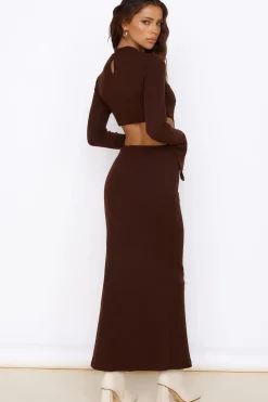 Date Night Dresses|Knit Dresses>Hello Molly Sun-kissed Feeling Maxi Dress Brown