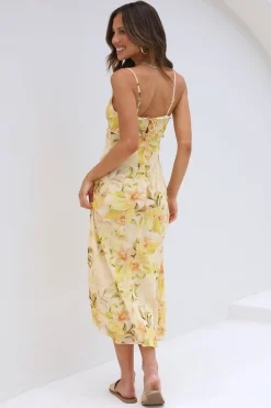 Casual Dresses|Midi Dresses>Hello Molly Sunkissed Midi Dress Yellow