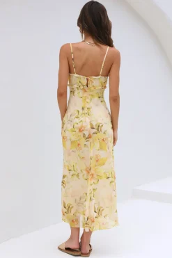 Casual Dresses|Midi Dresses>Hello Molly Sunkissed Midi Dress Yellow