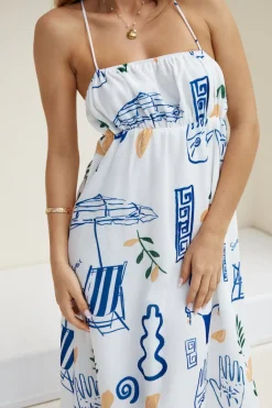 Vacation Dresses|Bump Friendly>Hello Molly Sunkissed Sites Maxi Dress Blue