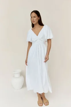 Spring Break Dresses|Date Night Dresses>Hello Molly Sunlight Maxi Dress White
