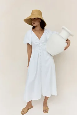 Spring Break Dresses|Date Night Dresses>Hello Molly Sunlight Maxi Dress White