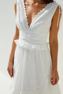 Wedding Guest Dresses|Vacation Dresses>Hello Molly Sunlit Romance Maxi Dress White