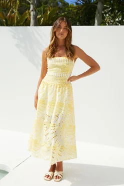 Cocktail Dresses|Brunch Dresses>Hello Molly Sunlit Shores Maxi Dress