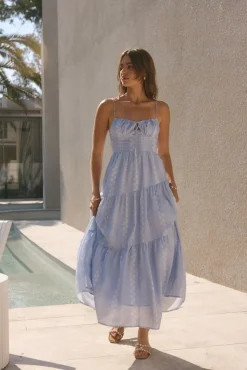 Vacation Dresses|Brunch Dresses>Hello Molly Sunny Afternoons Maxi Dress Blue