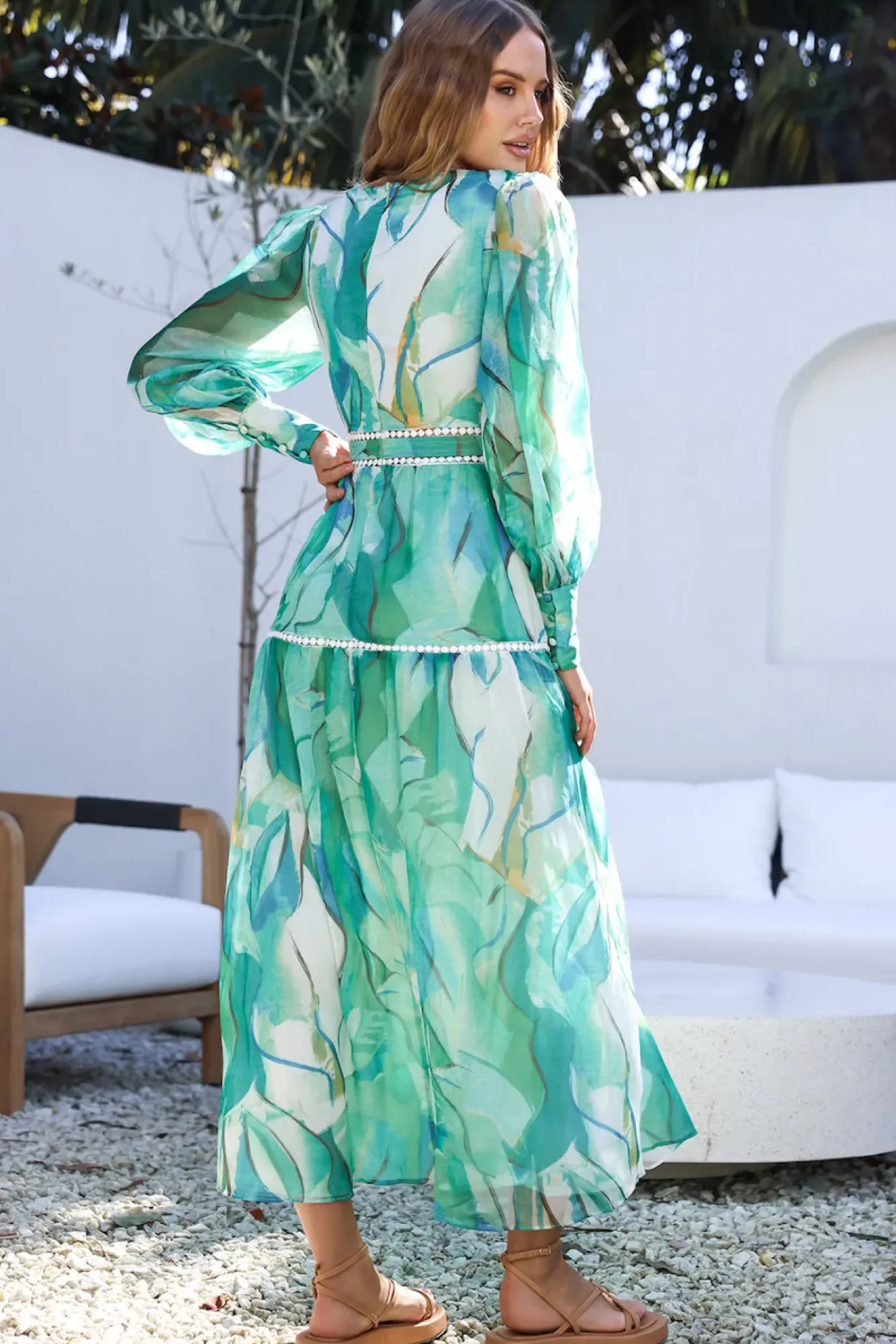 Wedding Guest Dresses|Cocktail Dresses>Hello Molly Sunny and Bright Maxi Dress Green