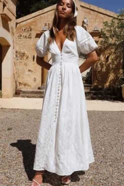 Spring Break Dresses|Brunch Dresses>Hello Molly Sunny Attire Maxi Dress White
