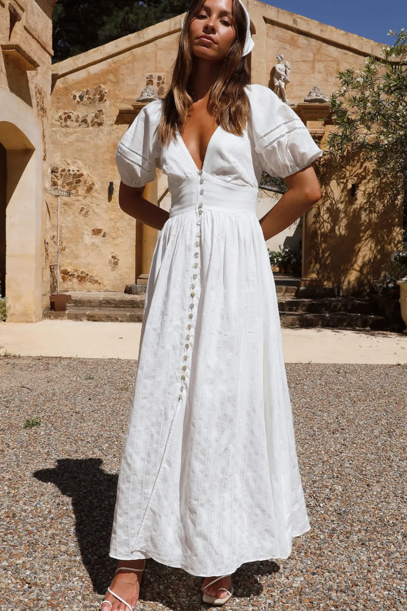 Spring Break Dresses|Brunch Dresses>Hello Molly Sunny Attire Maxi Dress White