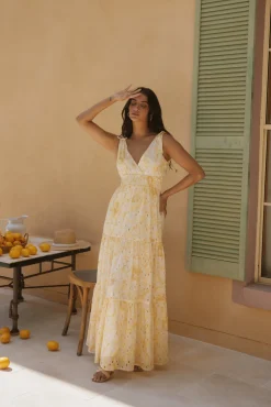 Maxi Dresses>Hello Molly Sunny Splendour Maxi Dress Yellow