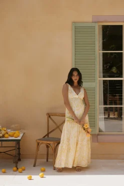 Maxi Dresses>Hello Molly Sunny Splendour Maxi Dress Yellow