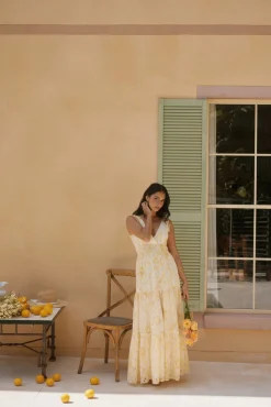 Maxi Dresses>Hello Molly Sunny Splendour Maxi Dress Yellow
