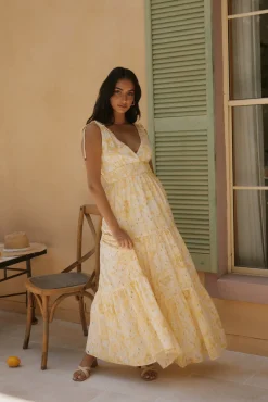 Maxi Dresses>Hello Molly Sunny Splendour Maxi Dress Yellow