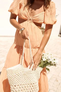 Spring Break Dresses|Bump Friendly>Hello Molly Sun Of The Sky Maxi Dress Orange