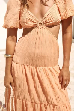 Spring Break Dresses|Bump Friendly>Hello Molly Sun Of The Sky Maxi Dress Orange