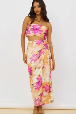 Skirts|Skirt And Top Sets>Hello Molly Sun On My Shoulder Maxi Skirt Floral