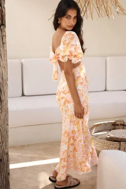 Brunch Dresses|Summer Dresses>Hello Molly Sunrise Hue Maxi Dress Orange