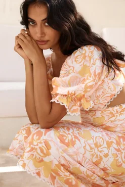 Brunch Dresses|Summer Dresses>Hello Molly Sunrise Hue Maxi Dress Orange