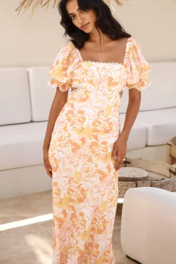 Brunch Dresses|Summer Dresses>Hello Molly Sunrise Hue Maxi Dress Orange