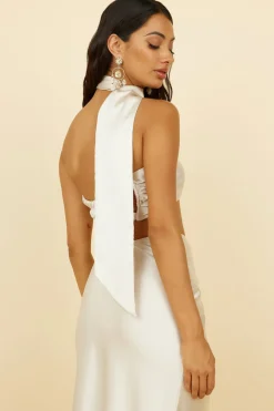 Cropped>Hello Molly Sunset and Vine Crop Top Champagne