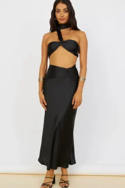 Skirts|Skirt And Top Sets>Hello Molly Sunset and Vine Maxi Skirt Black