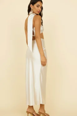 Skirts|Skirt And Top Sets>Hello Molly Sunset and Vine Maxi Skirt Champagne