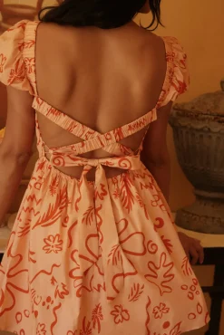 Vacation Dresses|Brunch Dresses>Hello Molly Sunset Scenes Mini Dress Orange