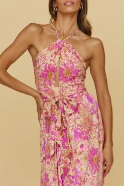 Spring Break Dresses|Bump Friendly>Hello Molly Sunset Shadows Maxi Dress Purple