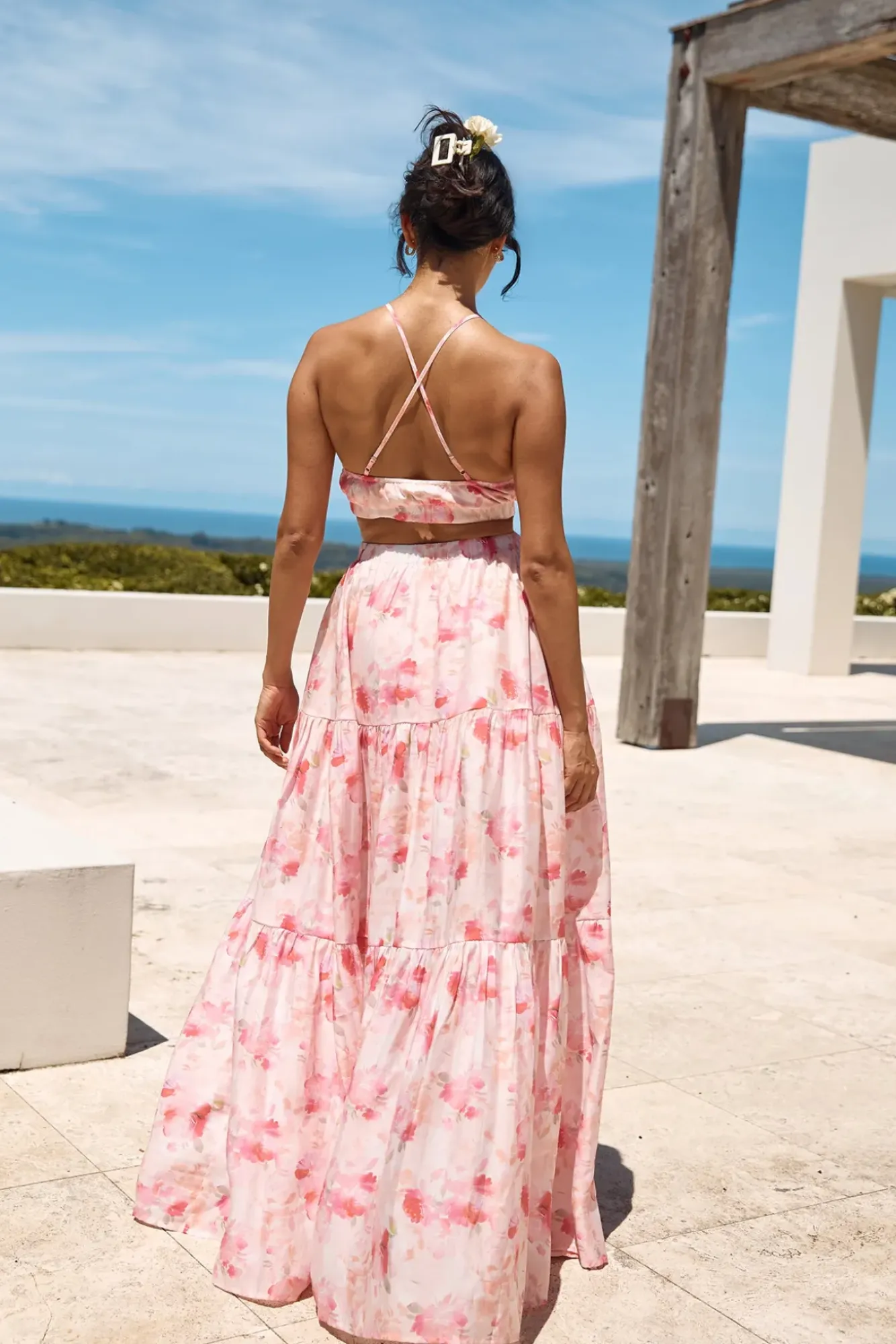 Wedding Guest Dresses|Cocktail Dresses>Hello Molly Sunset Soiree Maxi Dress Pink