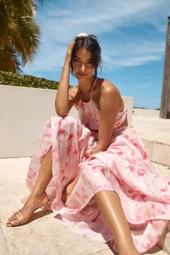 Wedding Guest Dresses|Cocktail Dresses>Hello Molly Sunset Soiree Maxi Dress Pink