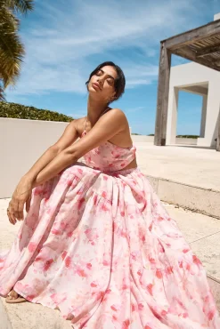 Wedding Guest Dresses|Cocktail Dresses>Hello Molly Sunset Soiree Maxi Dress Pink